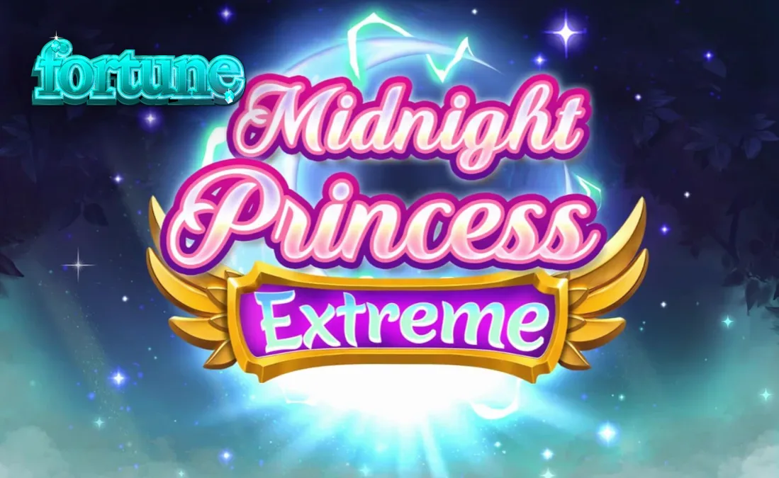 Interface vibrante do slot Midnight Princess Extreme com elementos de anime e neon